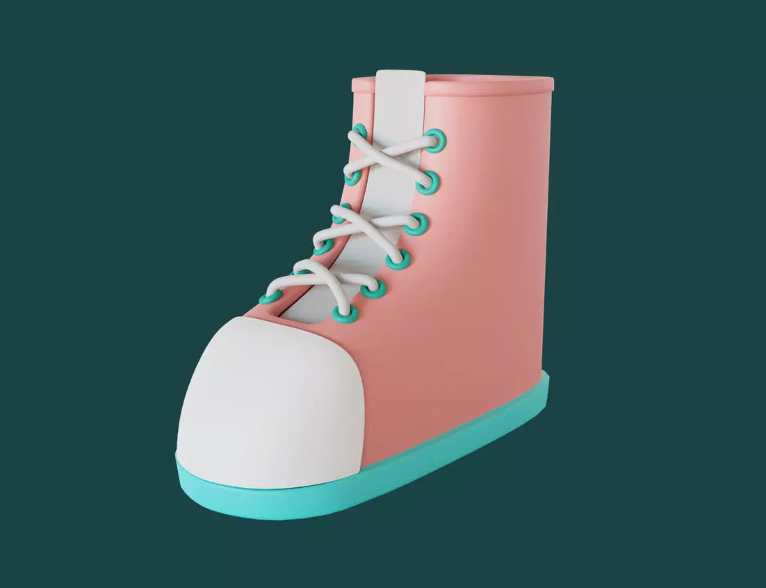 Shoe Minimal illustration 3D model 3D model_0