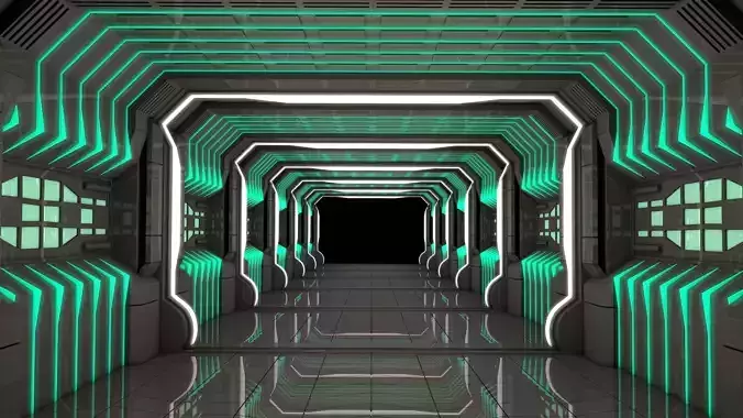 Sci Fi Corridor  Futuristic Corridor