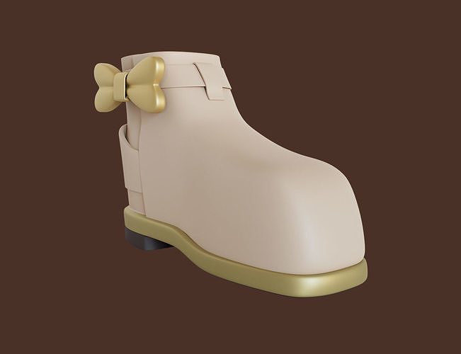 Shoe cute 3D illustration 3D model