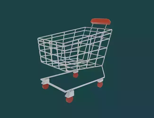 Shopping Cart 3D illustration model