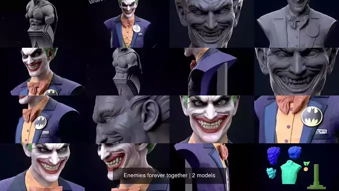 Enemies forever together 3D Model Collection