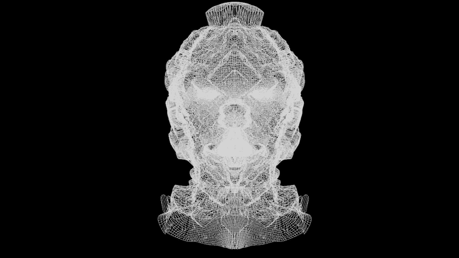 Sci-Fi Helmet Space Astronaut Character Robot 32 3D model_7