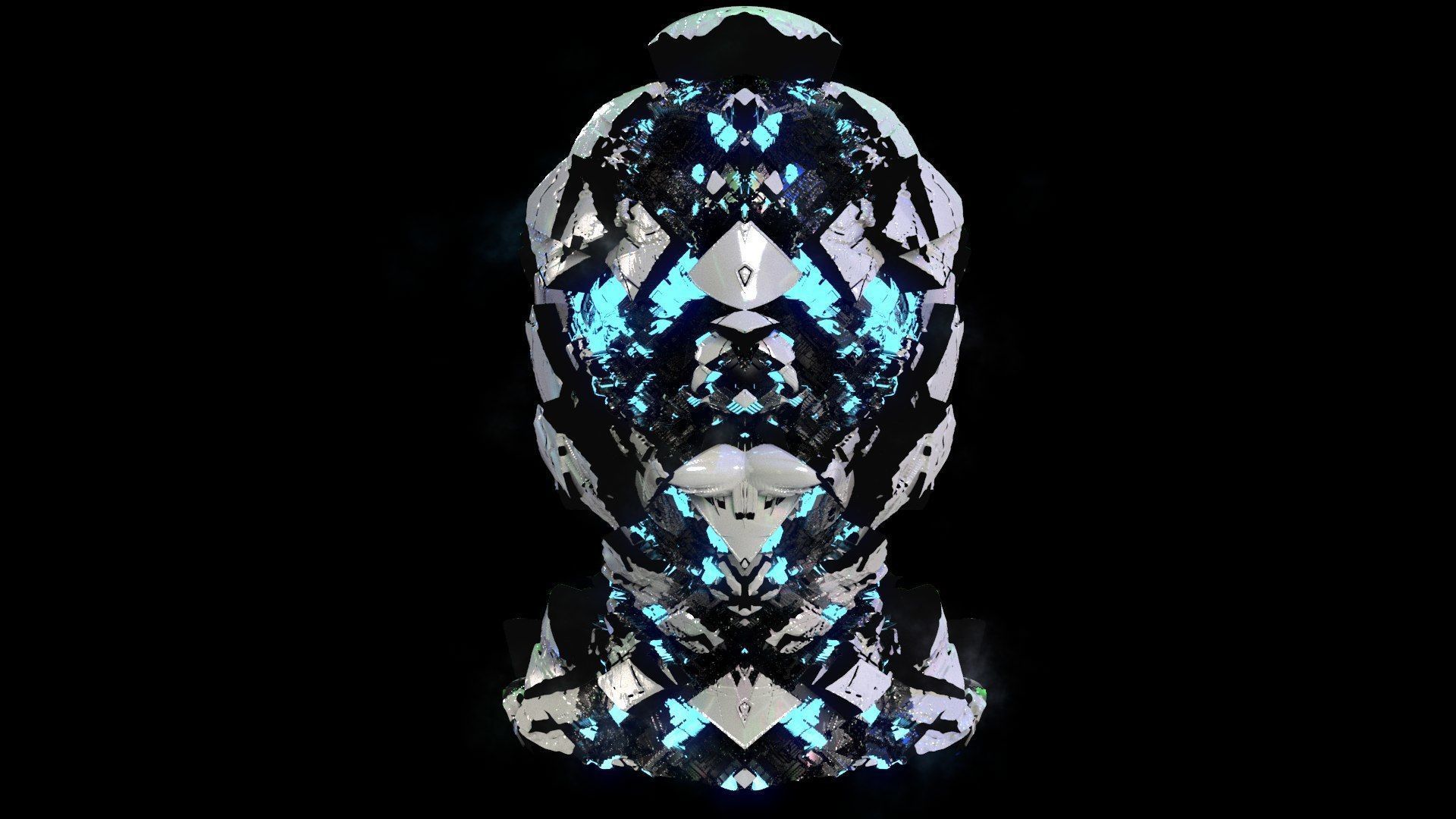 Sci-Fi Helmet Space Astronaut Character Robot 32 3D model_2