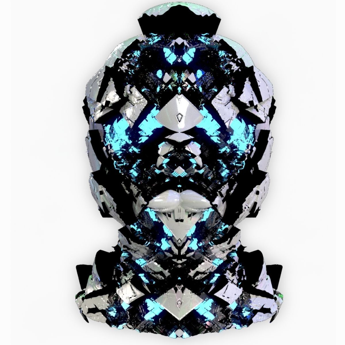 Sci-Fi Helmet Space Astronaut Character Robot 32 3D model_6