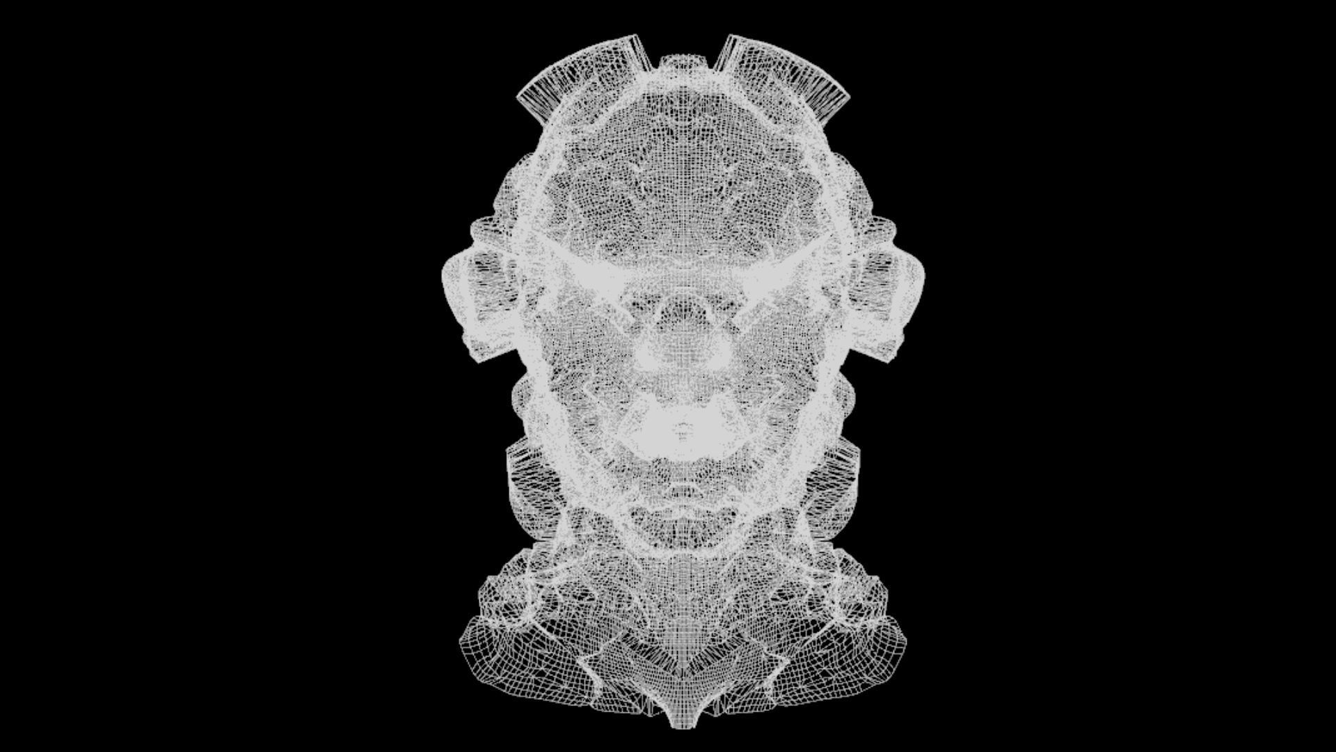 Sci-Fi Helmet Space Astronaut Character Robot 31 3D model_7