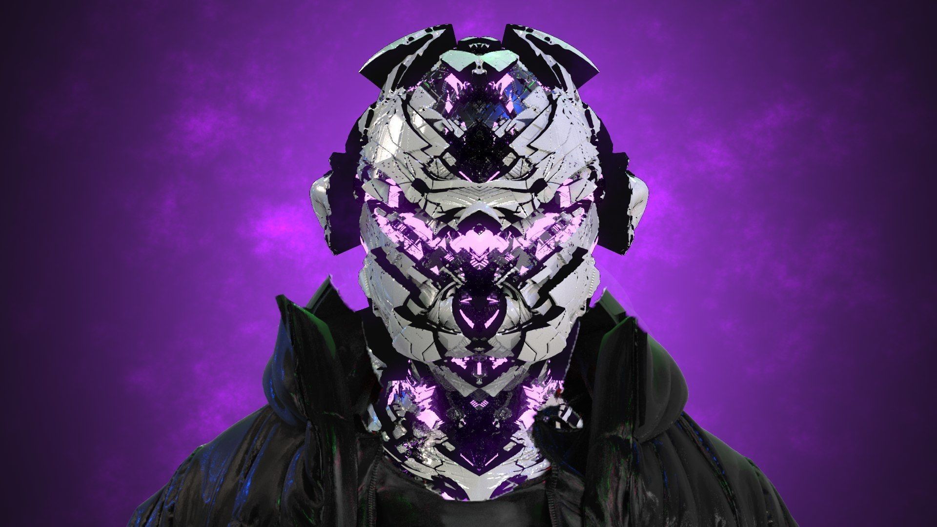 Sci-Fi Helmet Space Astronaut Character Robot 31 3D model_1