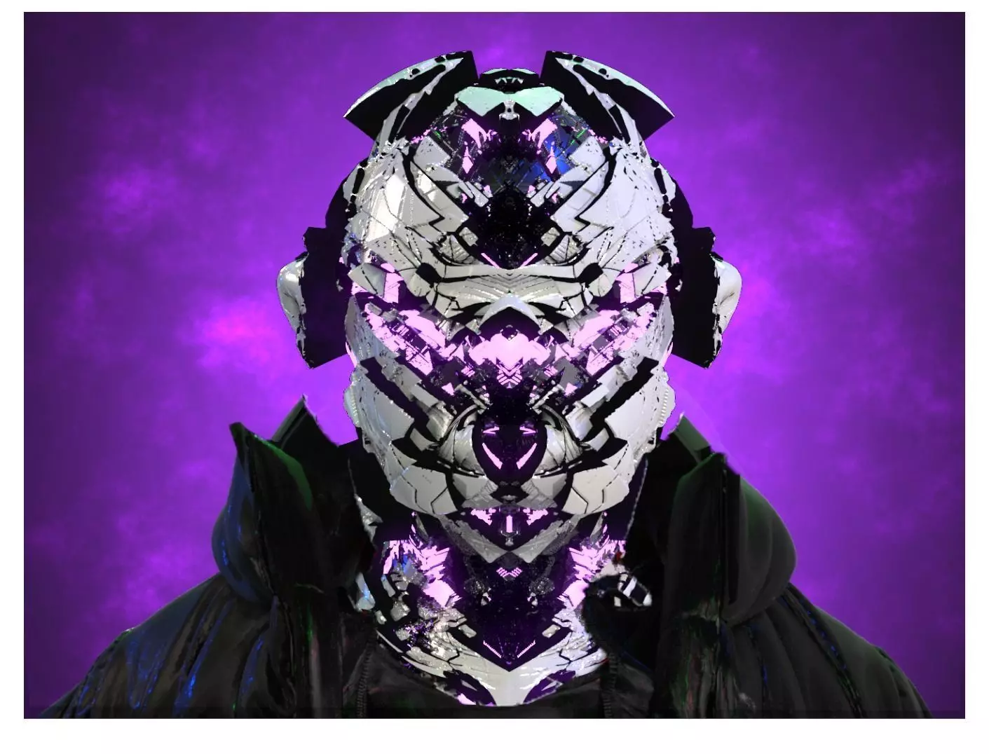 Sci-Fi Helmet Space Astronaut Character Robot 31 3D model_0