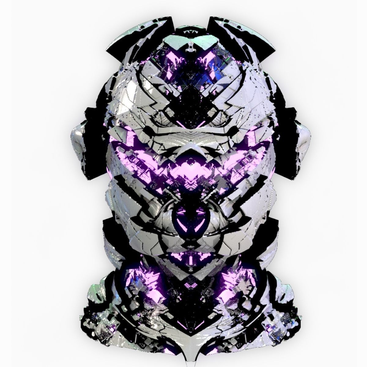 Sci-Fi Helmet Space Astronaut Character Robot 31 3D model_6