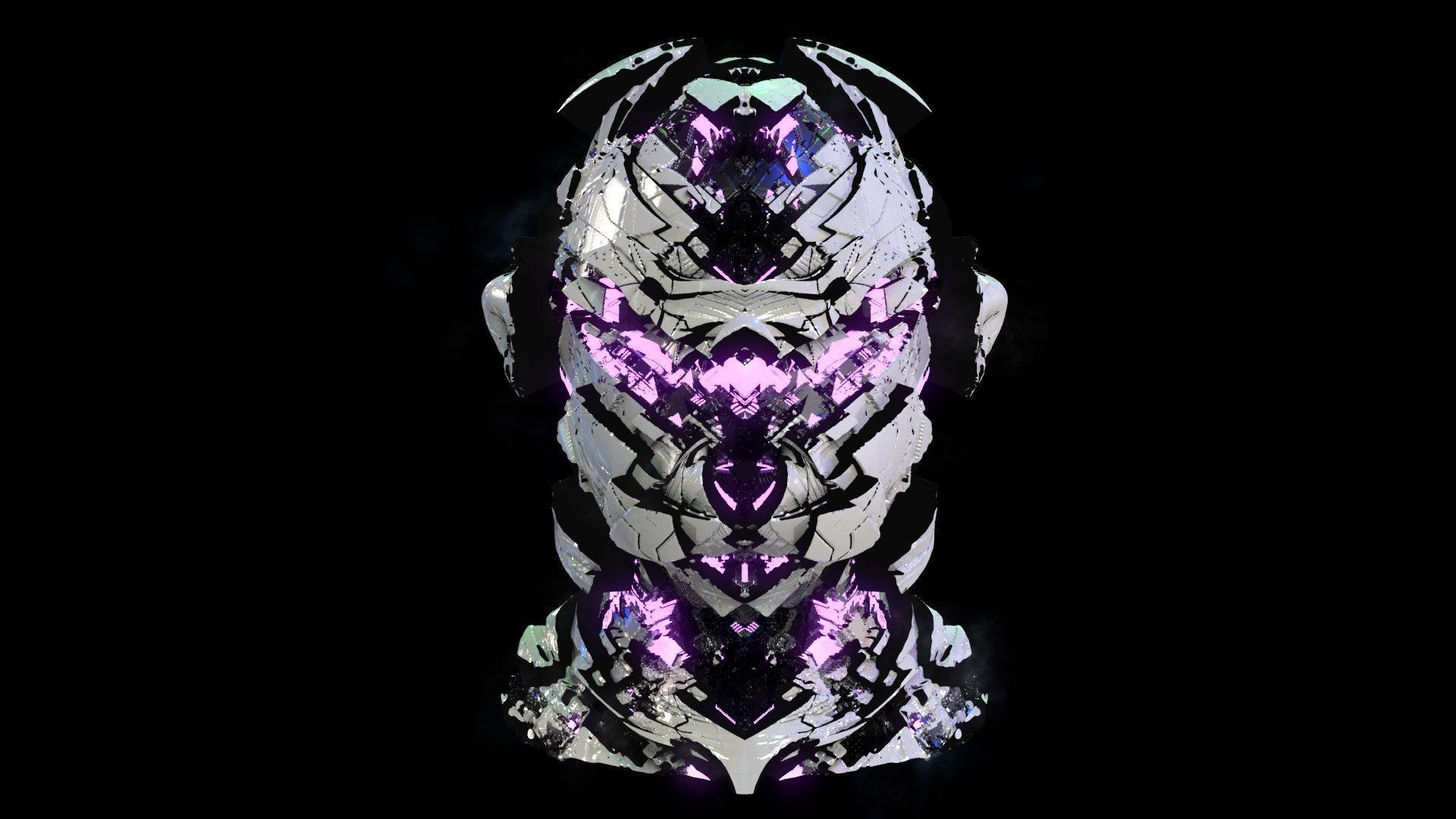 Sci-Fi Helmet Space Astronaut Character Robot 31 3D model_2