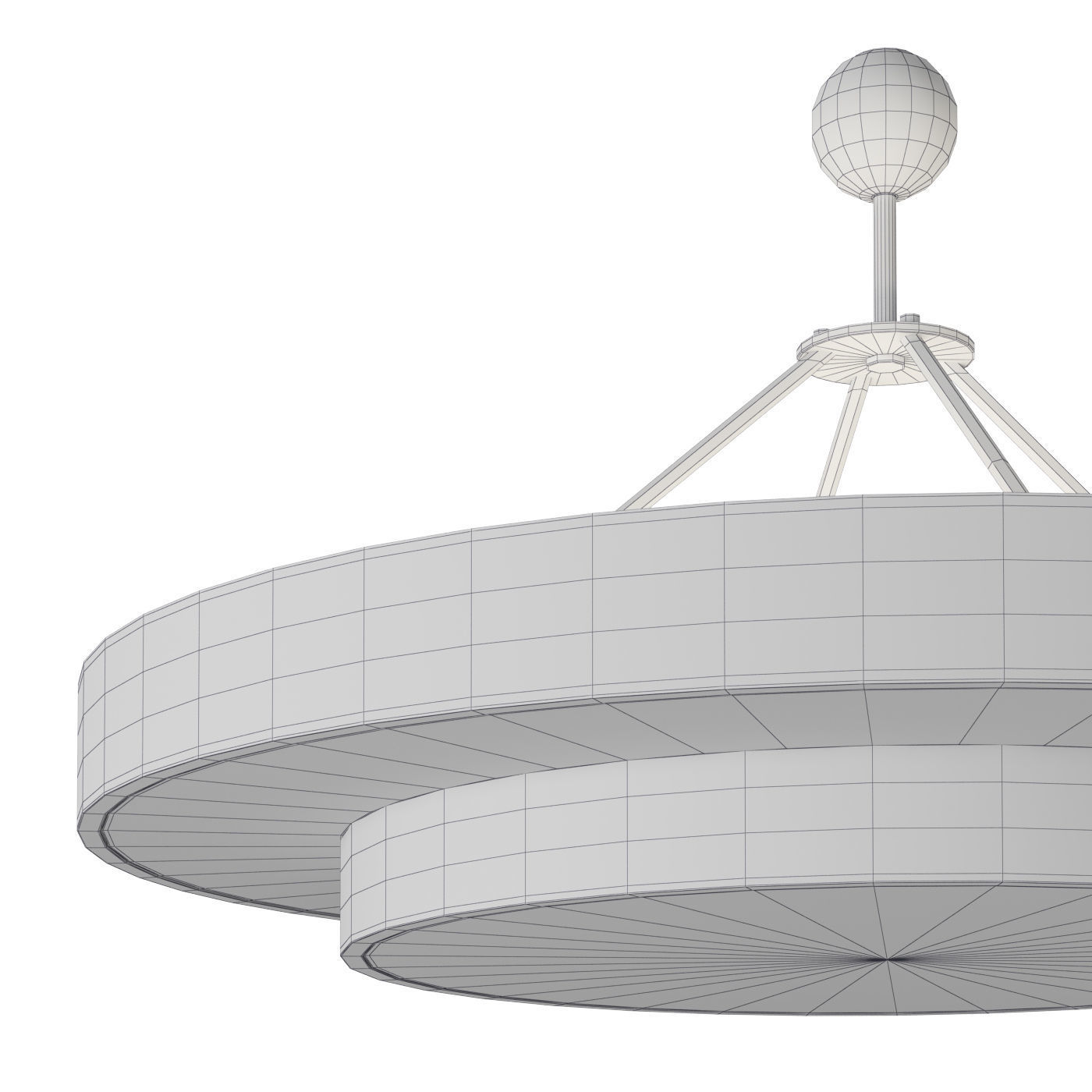 Invisible Collection Jules Leleu Rita Chandelier Low-poly 3D model_5