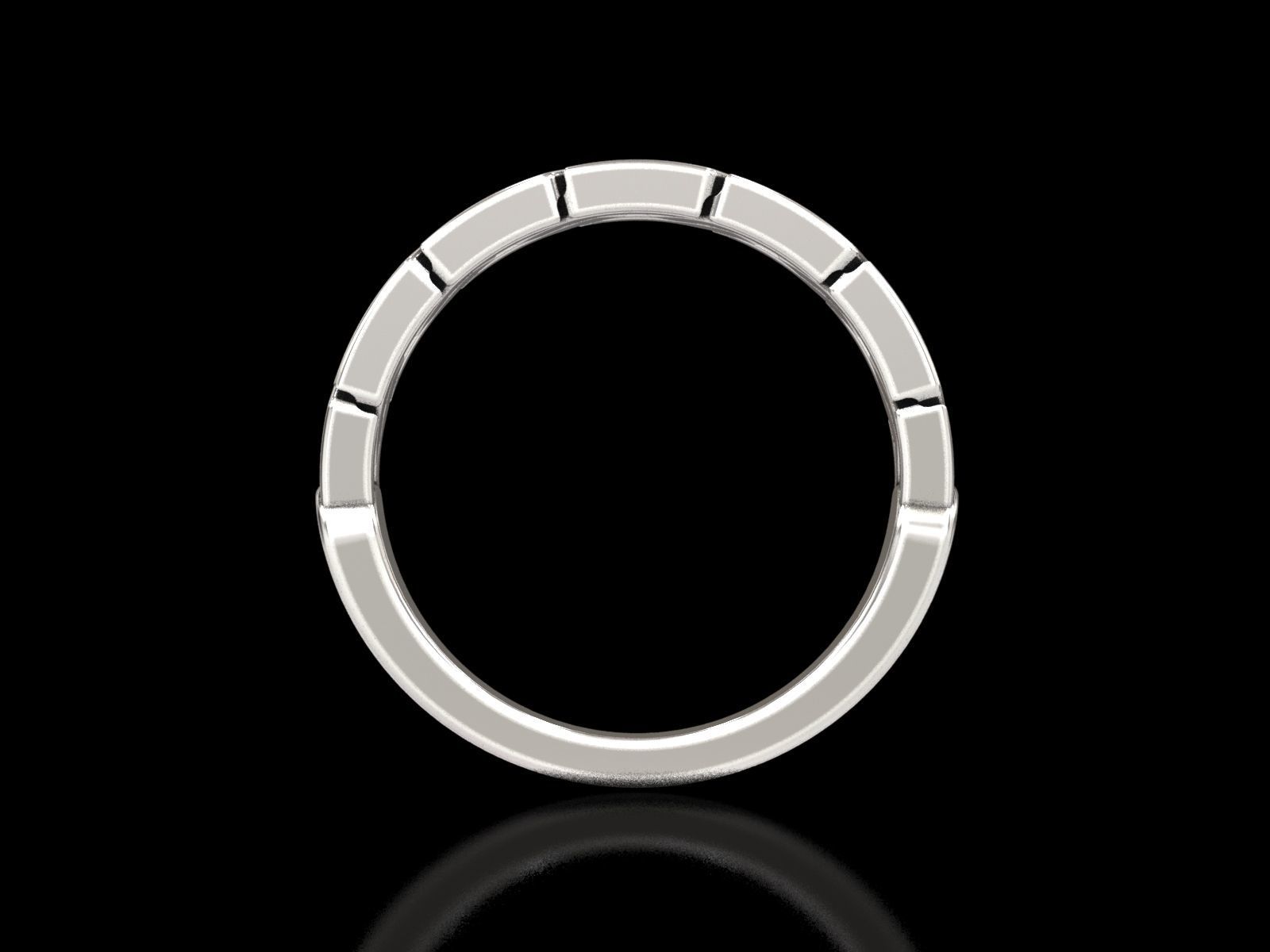 Hexagonal Cuban Chain Ring V2 3D print model_8