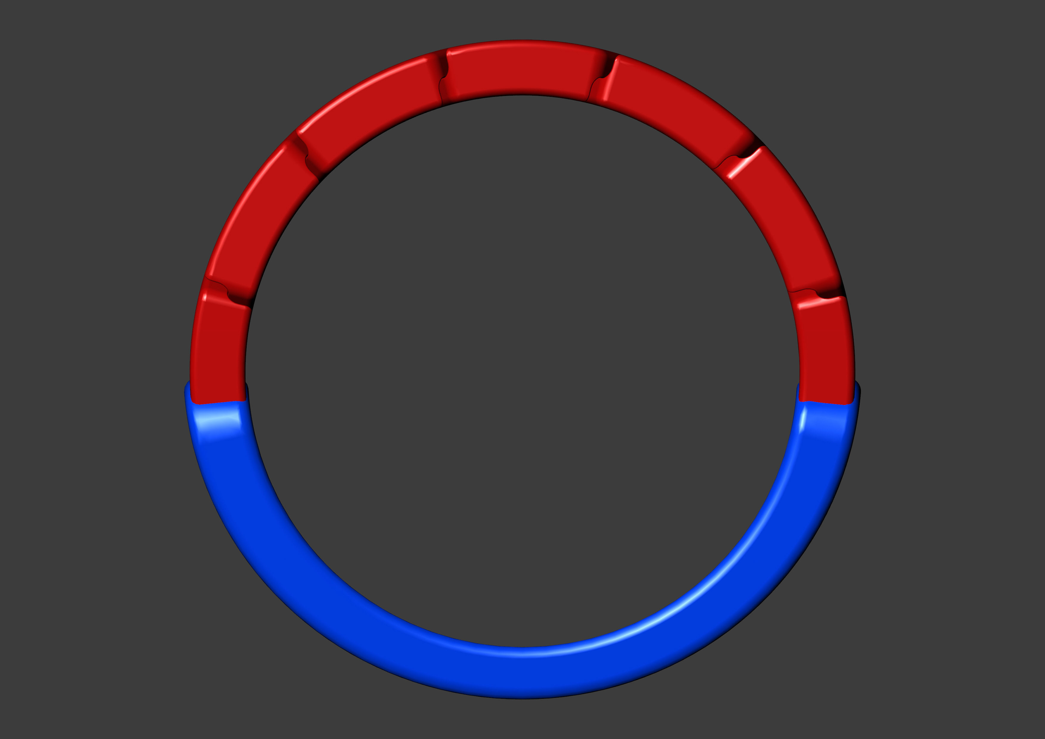 Hexagonal Cuban Chain Ring V2 3D print model_21