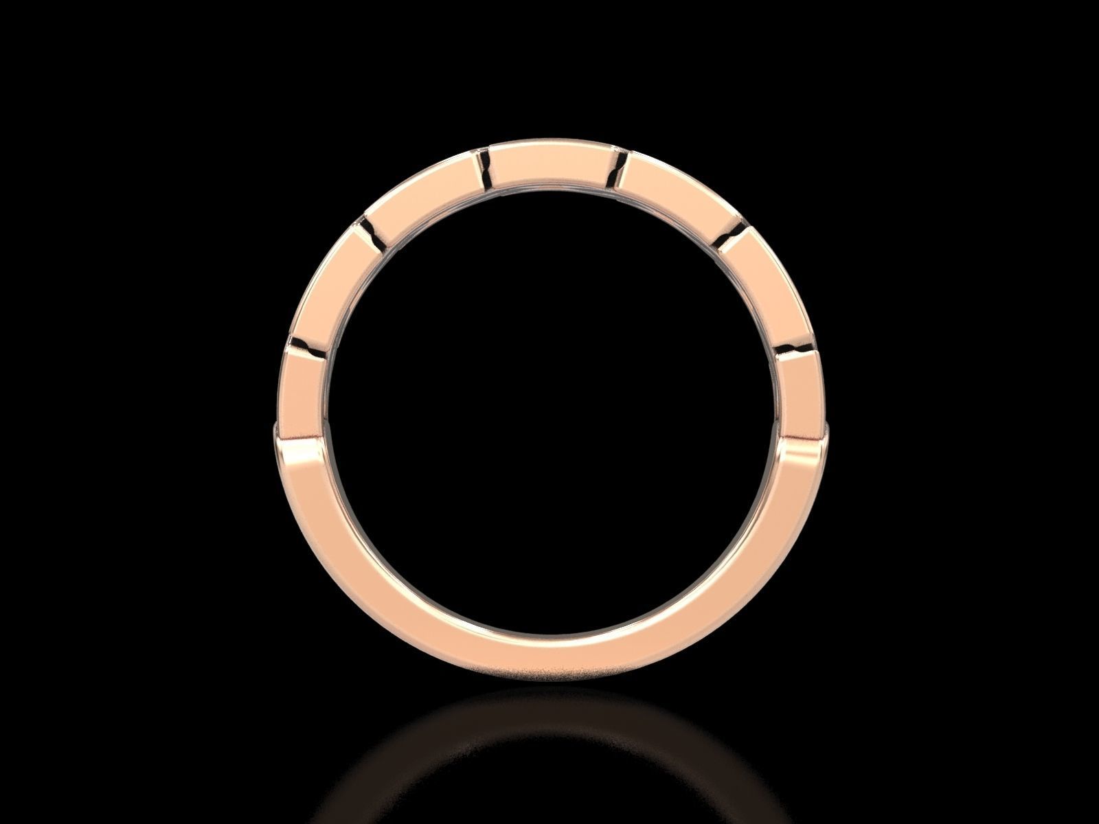 Hexagonal Cuban Chain Ring V2 3D print model_15