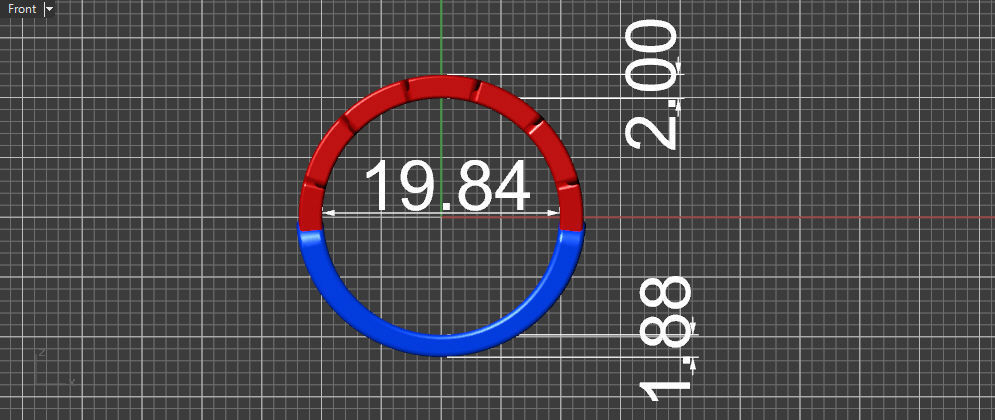 Hexagonal Cuban Chain Ring V2 3D print model_19