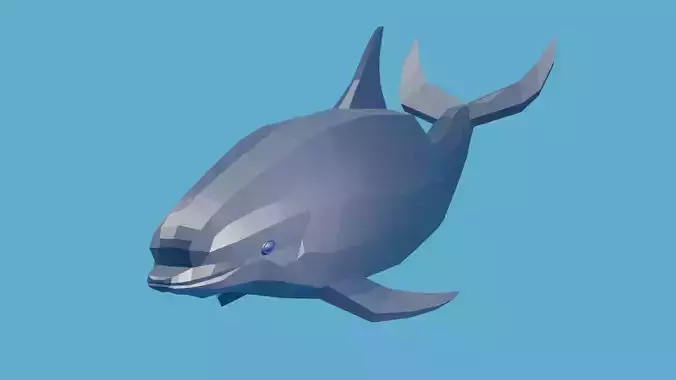 Animated low-poly dolphin for you