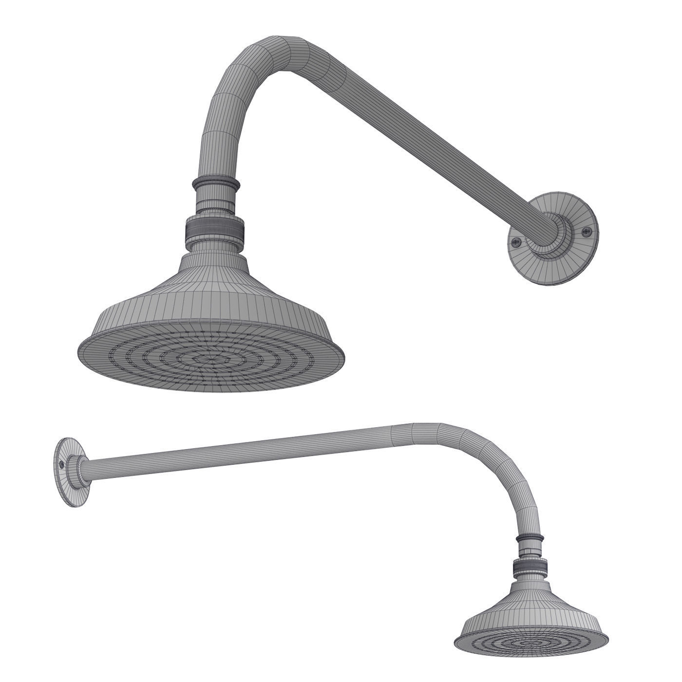 Waterworks Easton shower set Low-poly 3D model_6