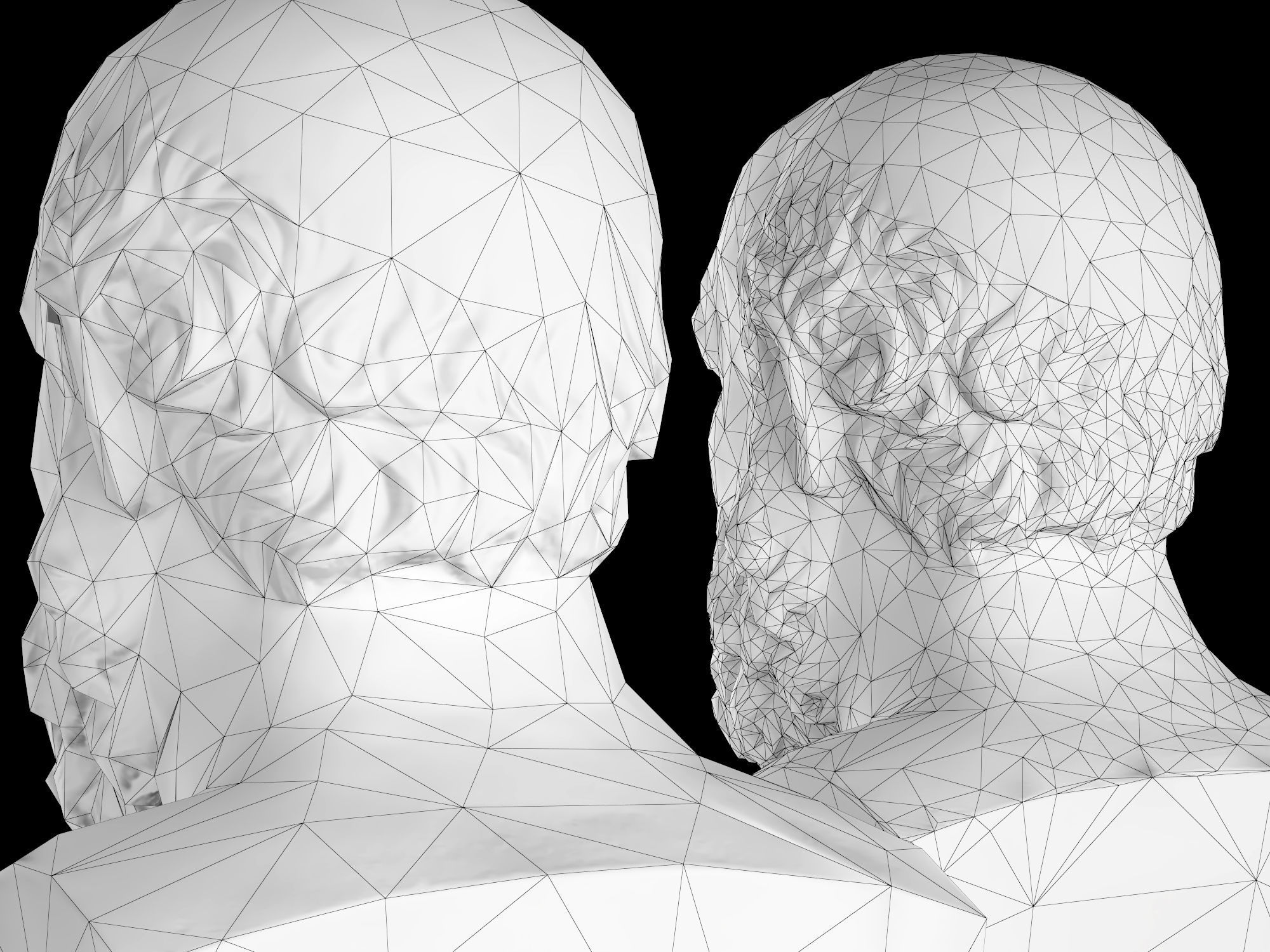 Socrates herm sculpture Low-poly 3D model_15
