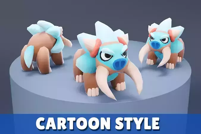 Cartoon Characters - Medium Mamooth Warrior