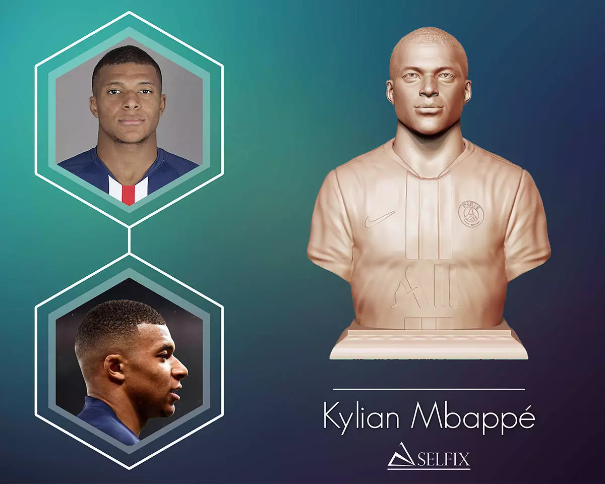 Kylian Mbappe PSG Kit 3D print model_0
