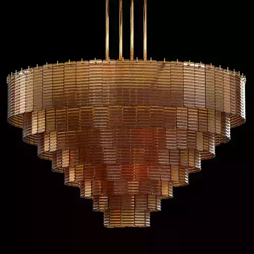 Sirene chandelier made of glass and metal