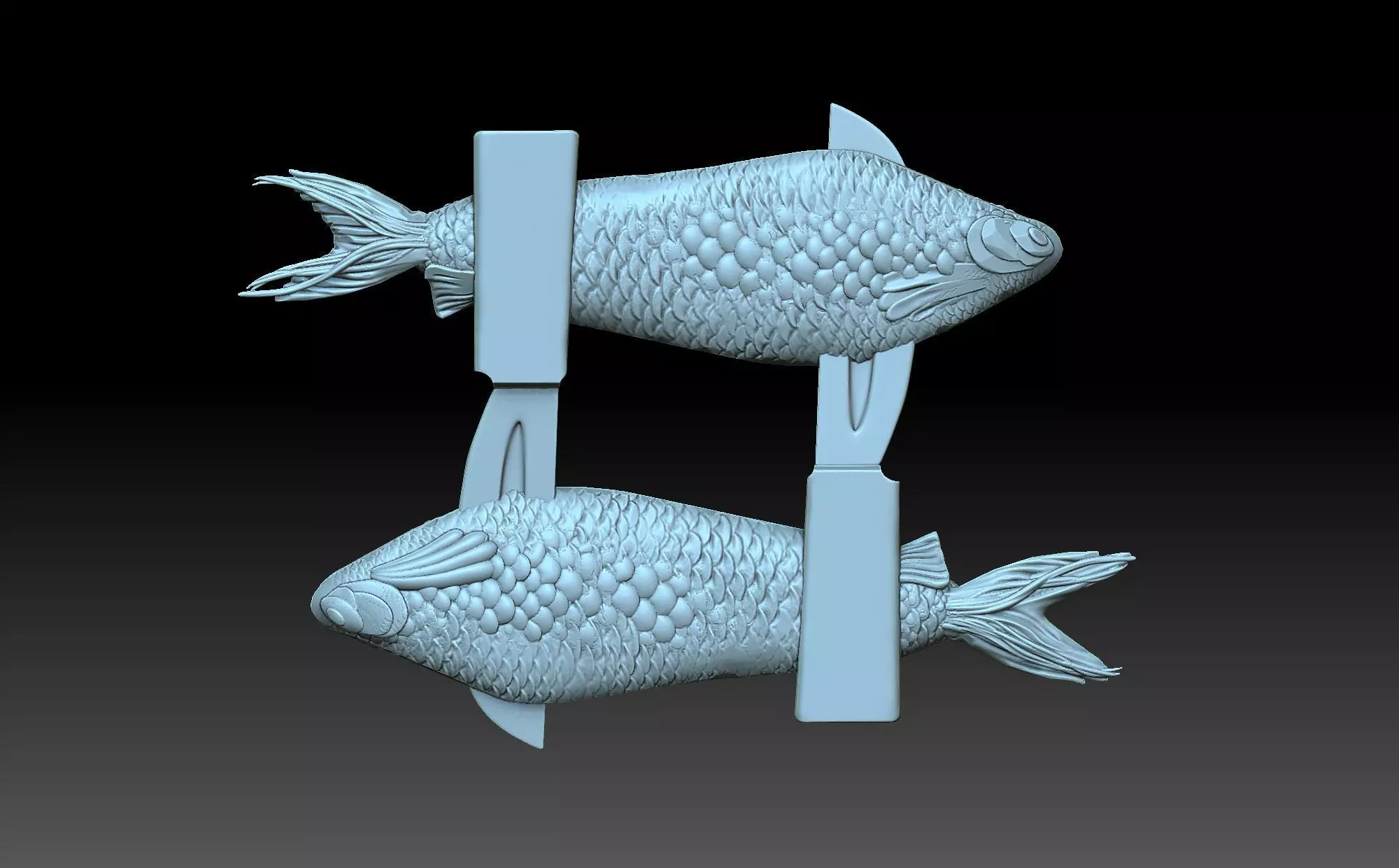 Fish plate 3D print model_0