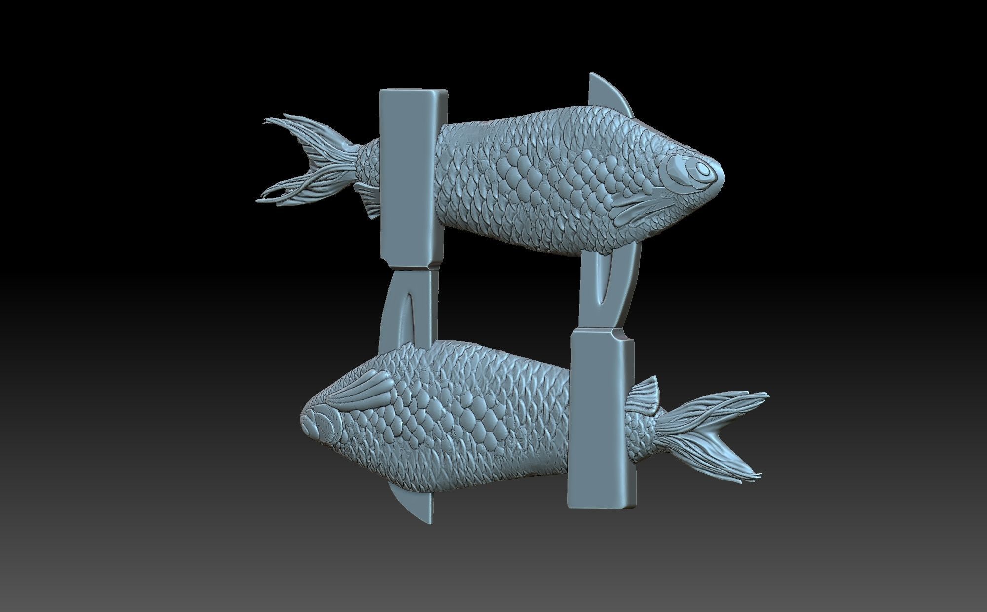 Fish plate 3D print model_1