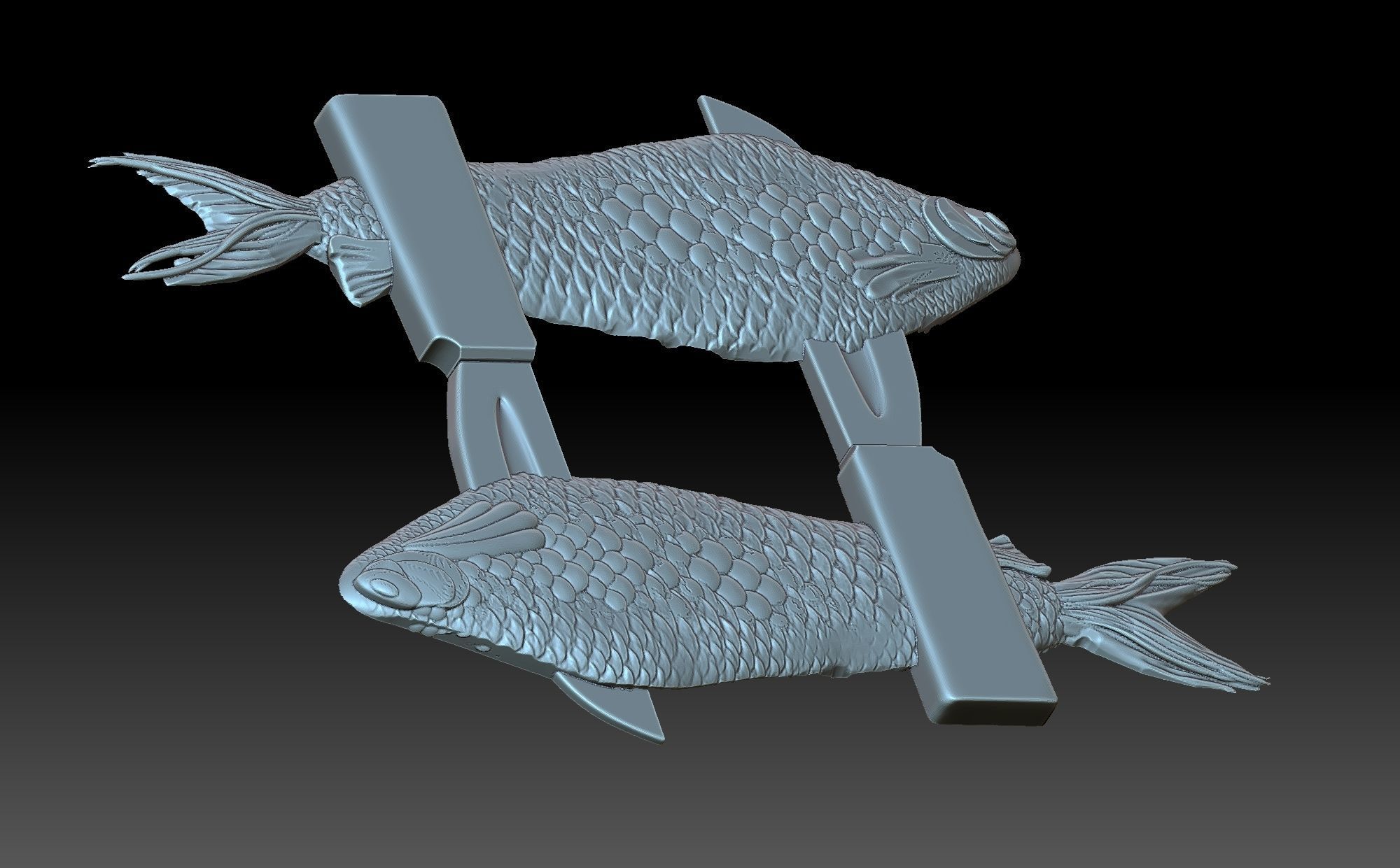 Fish plate 3D print model_8