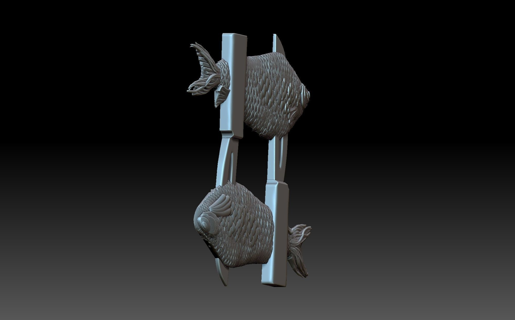 Fish plate 3D print model_5