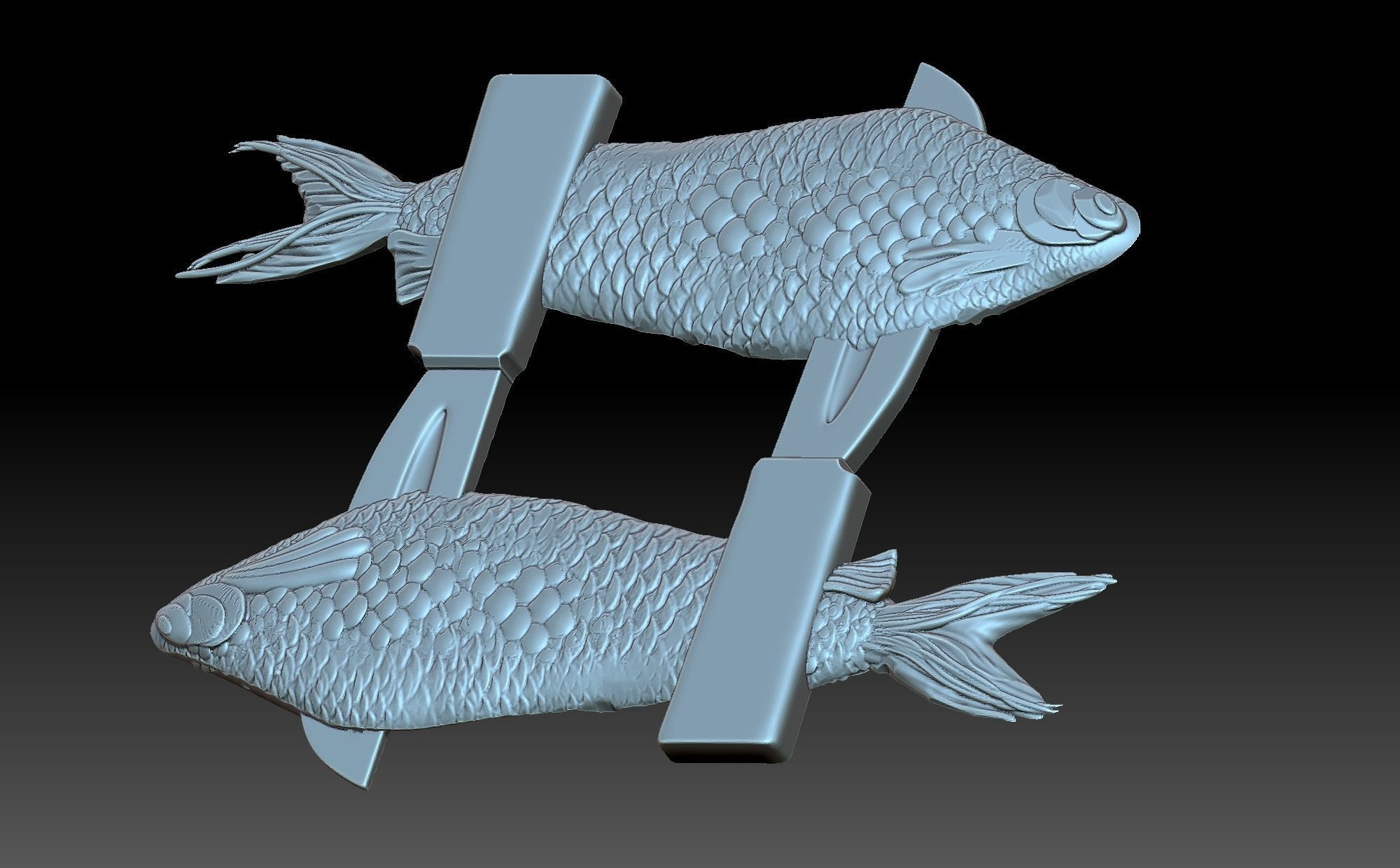 Fish plate 3D print model_7