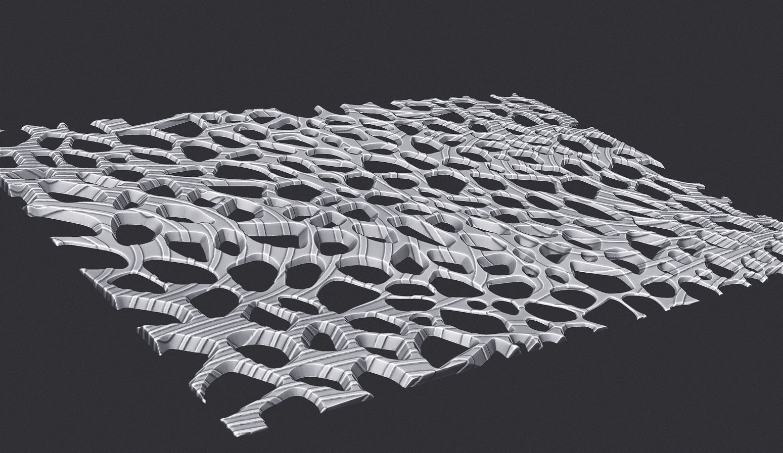 Organic wall hanging 3D print model_3