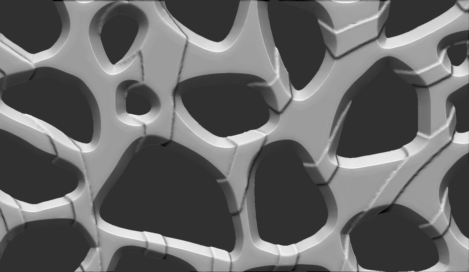 Organic wall hanging 3D print model_10