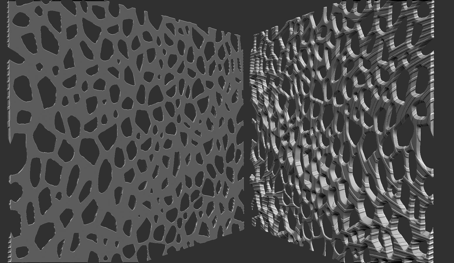 Organic wall hanging 3D print model_11