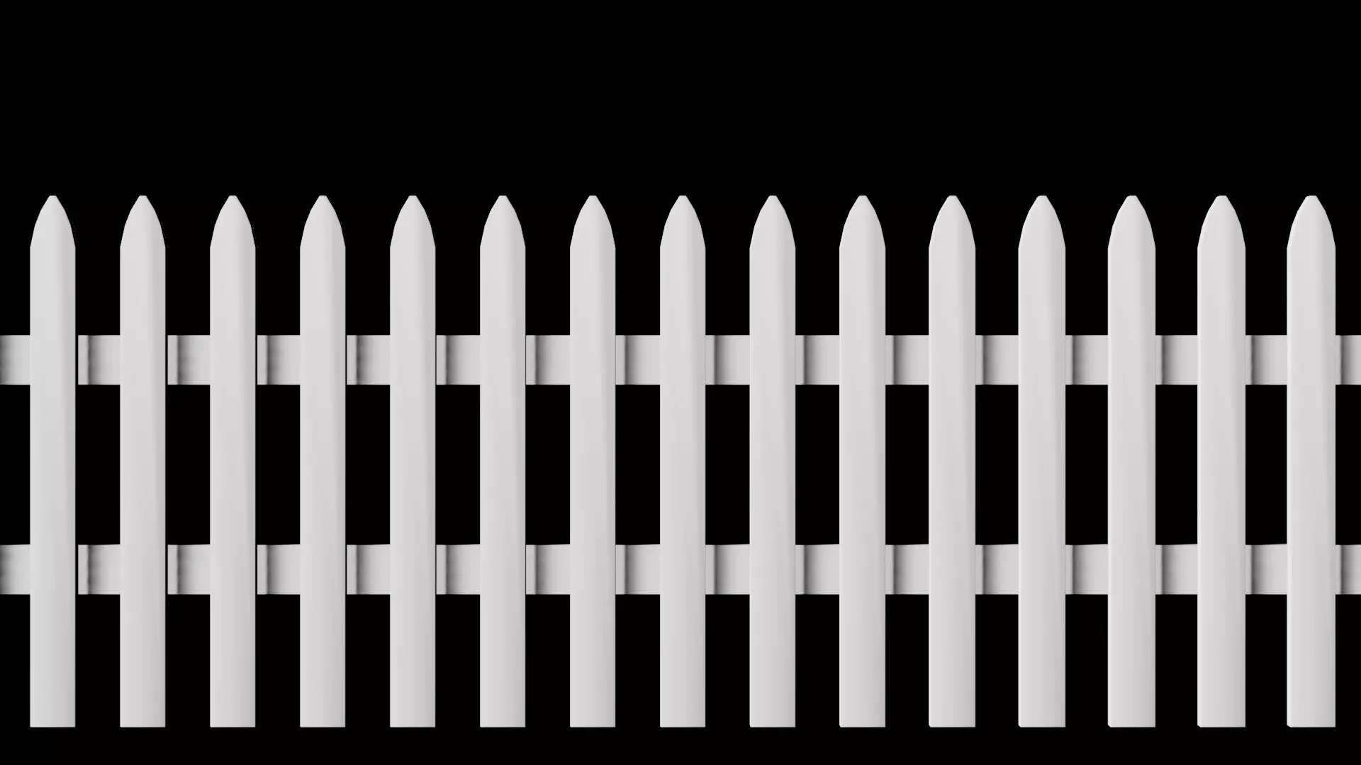 White Picket Fence 3D model_0