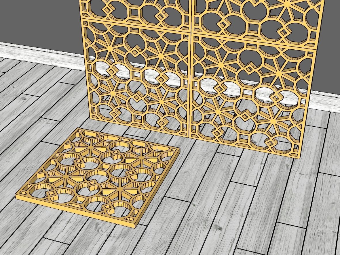 Decorative Panel 11 3D model_7