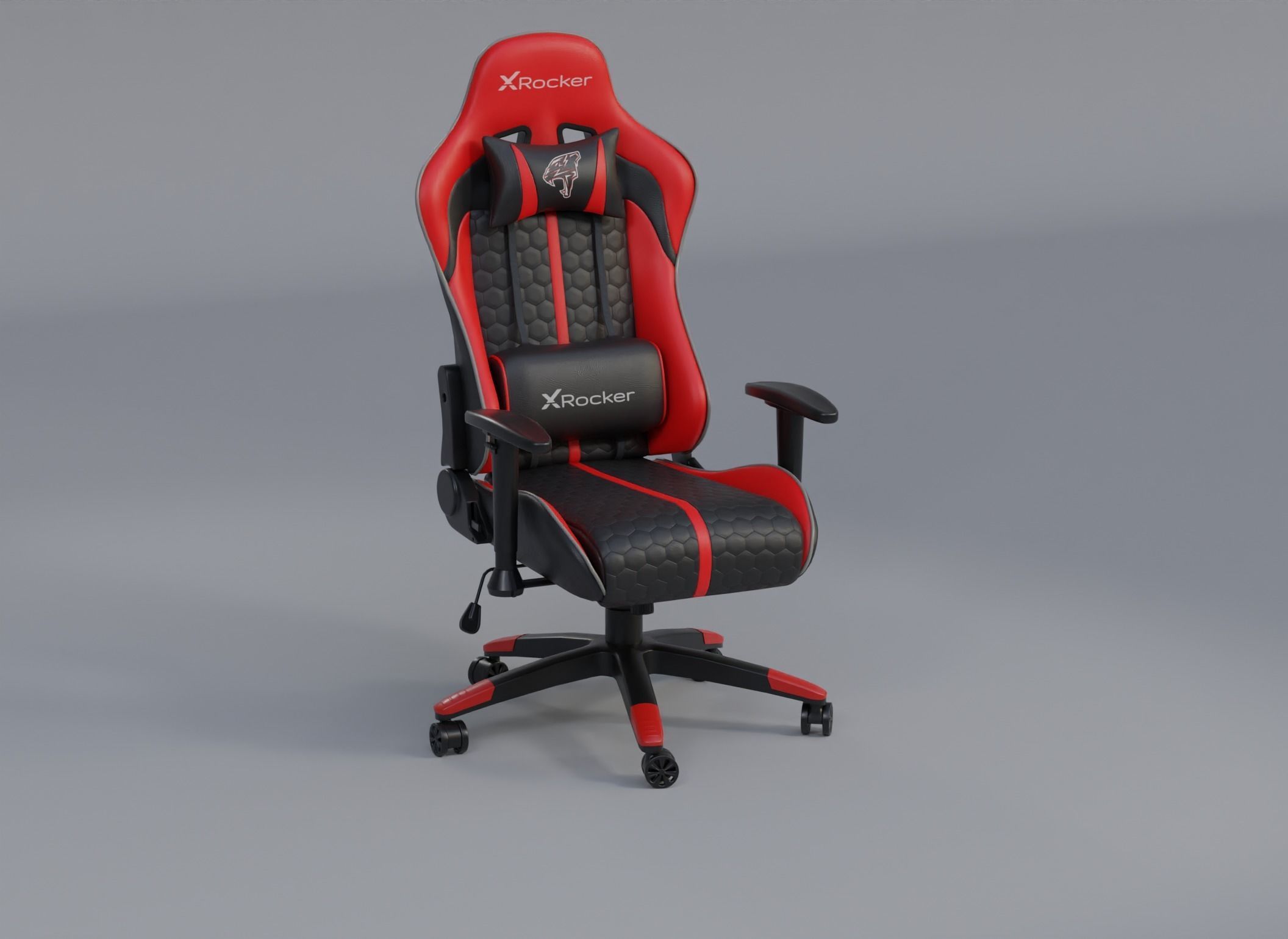 3D model X Rocker Arteon Faux Leather Junior Gaming Chair Red VR / AR
