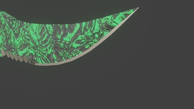 Flip knife Low-poly 3D model