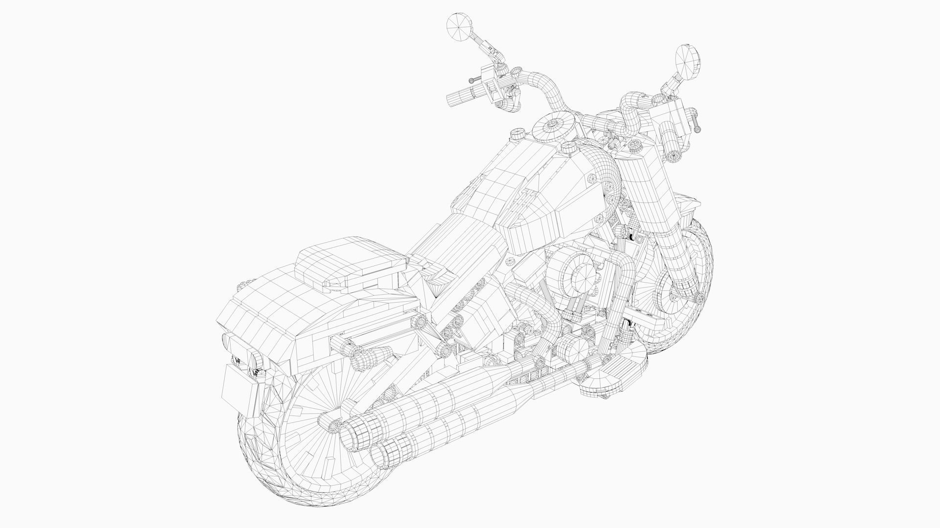 LEGO Motorbike 3D model_7