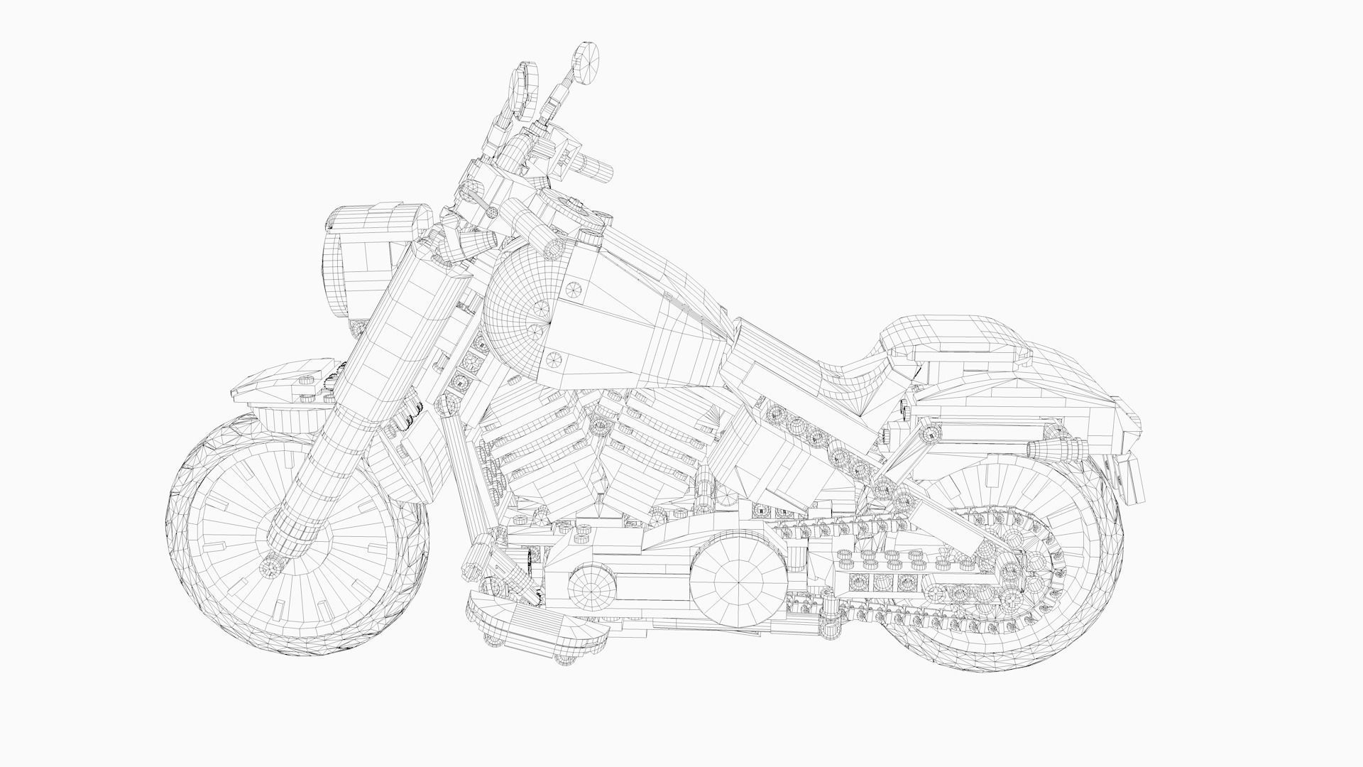 LEGO Motorbike 3D model_6