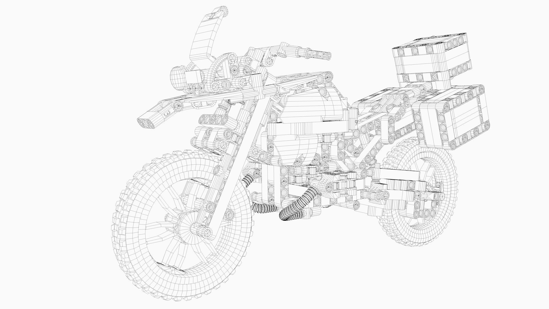 LEGO motorcycle 3D model_5