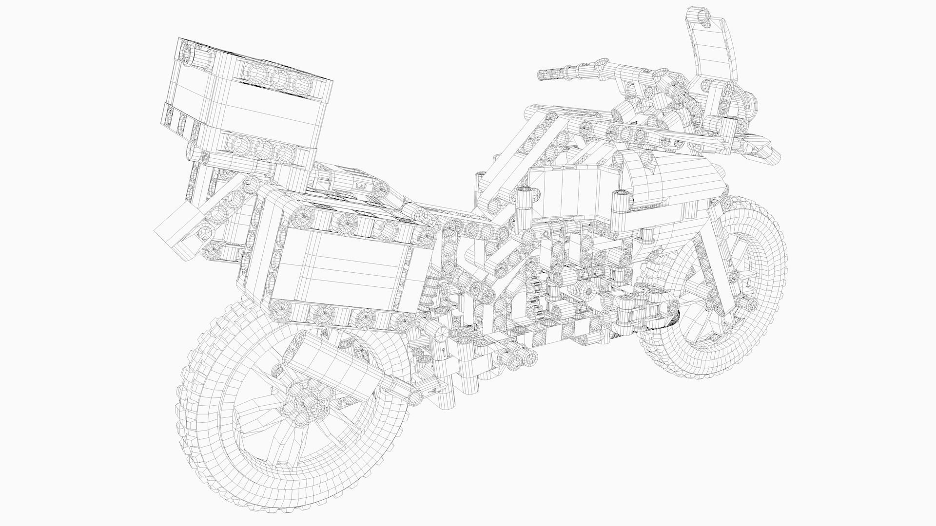 LEGO motorcycle 3D model_7