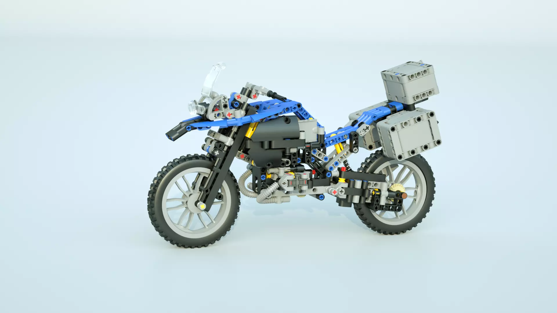 LEGO motorcycle 3D model_0