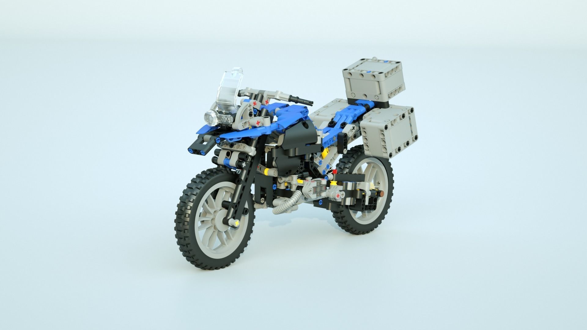 LEGO motorcycle 3D model_1