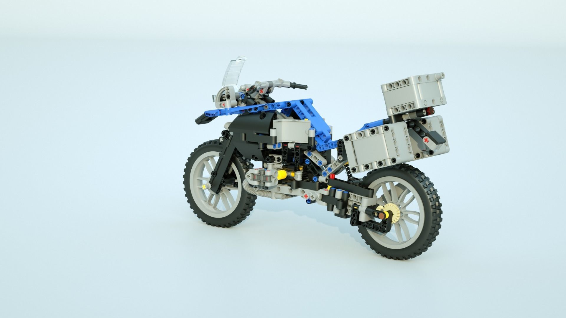 LEGO motorcycle 3D model_2