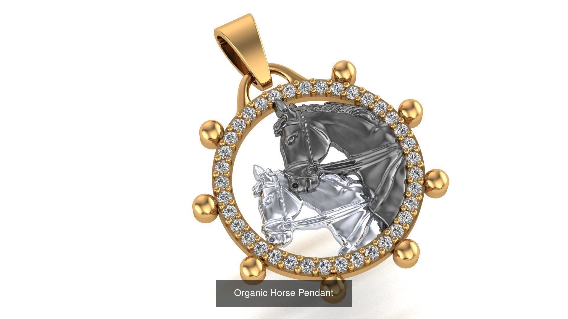 Horse collection in horseshoe with diamonds _6