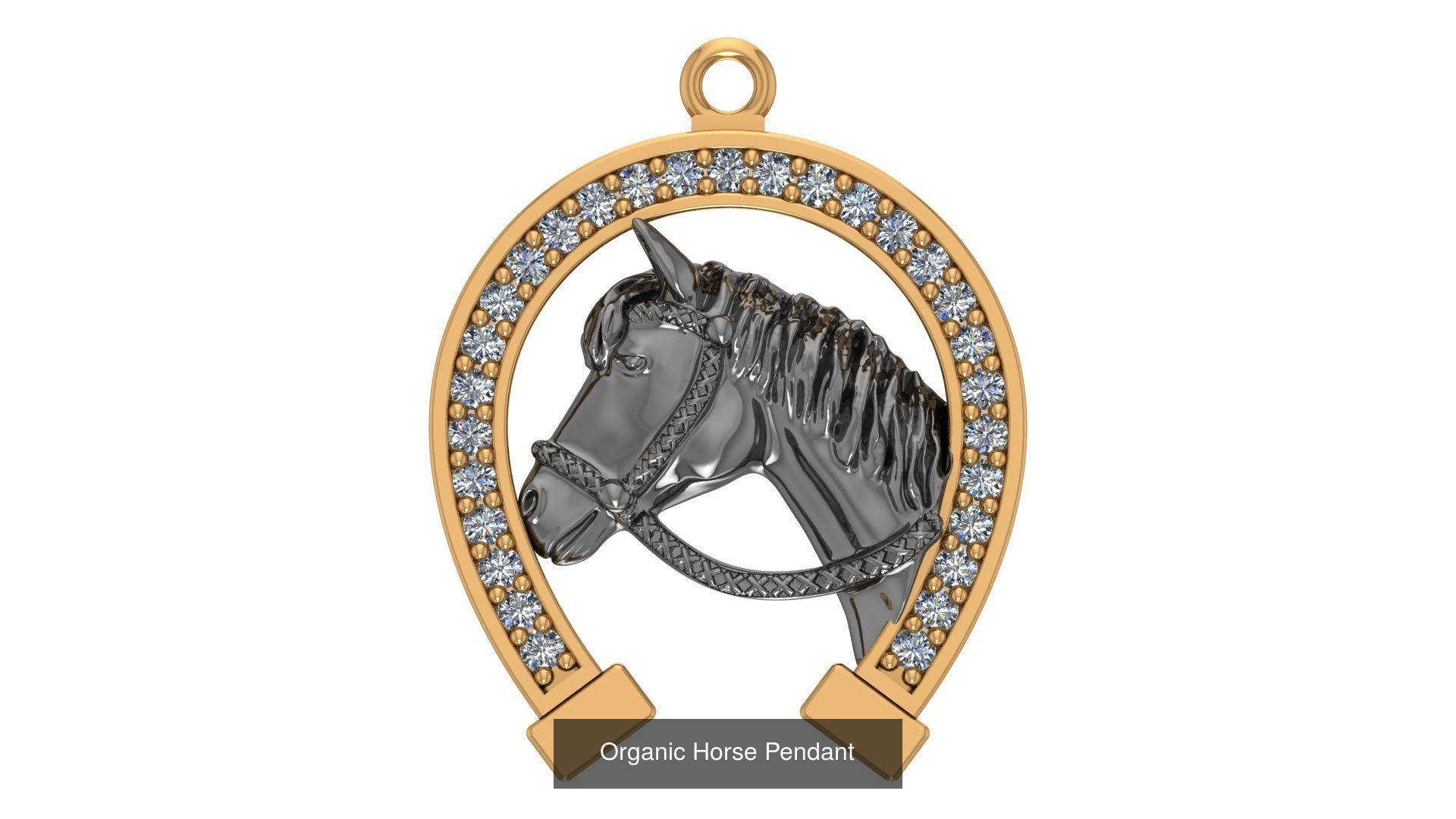 Horse collection in horseshoe with diamonds _1