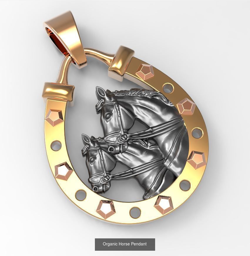 Horse collection in horseshoe with diamonds _7