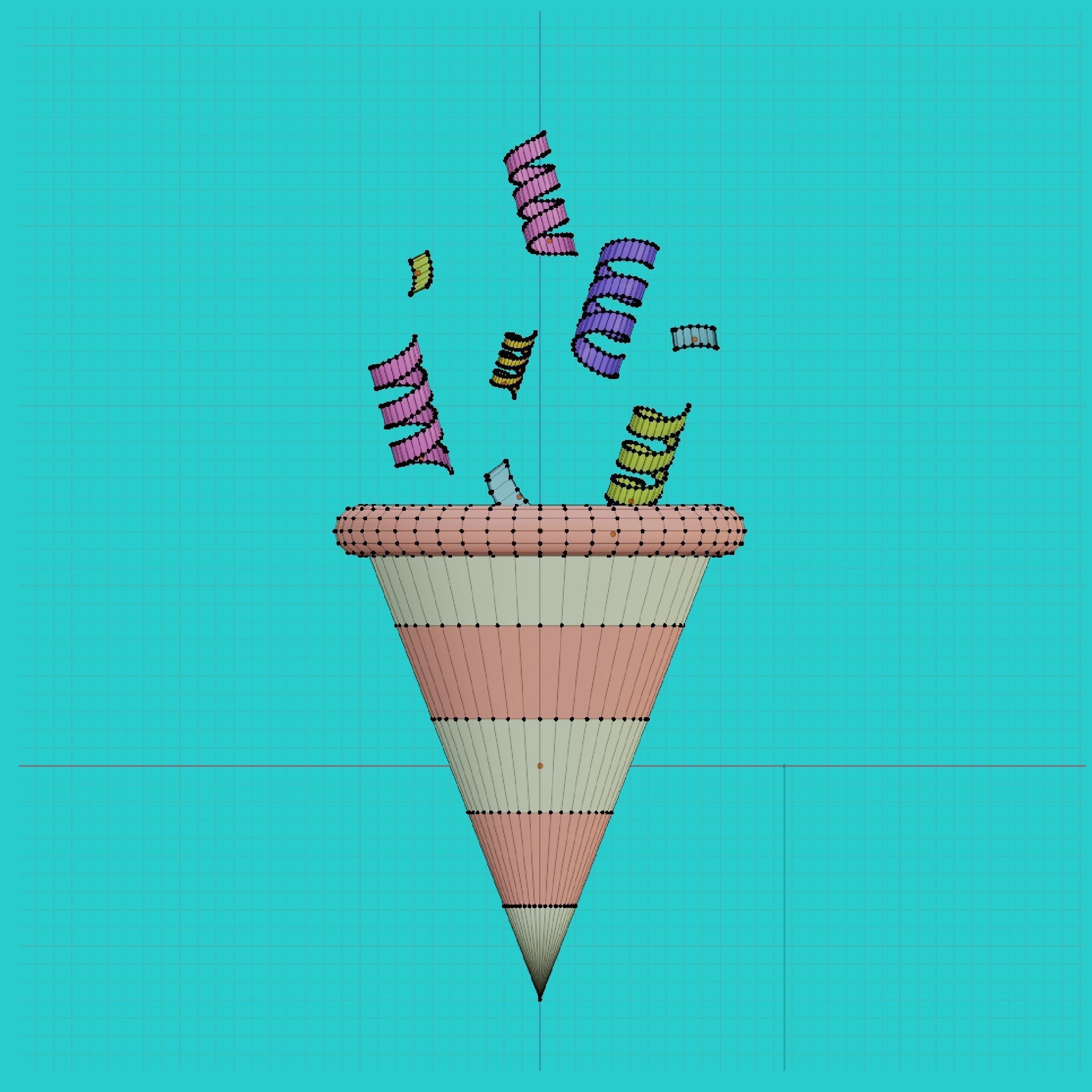 Confetti celebration Low-poly 3D model_2