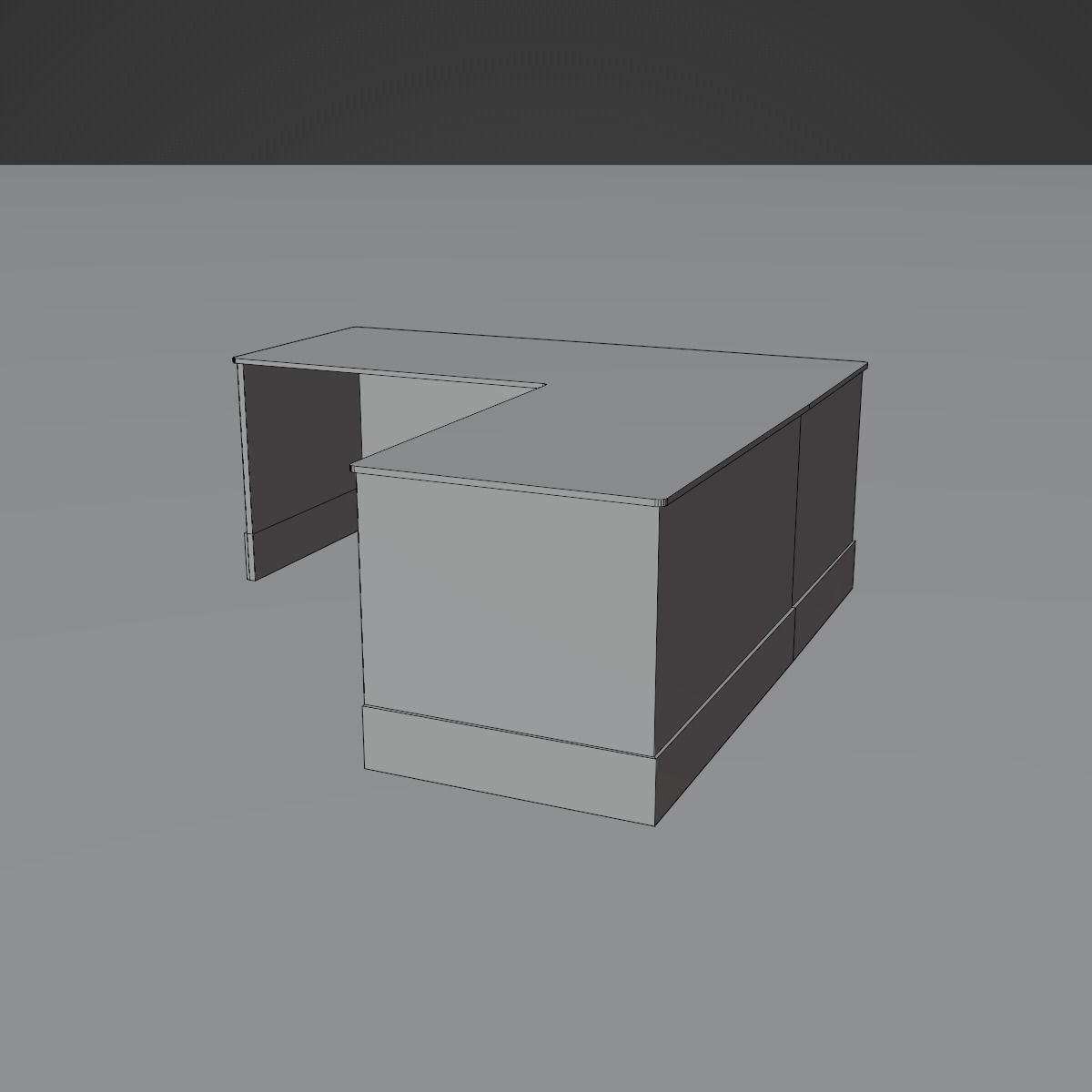 Modern classical Table Free low-poly 3D model_1