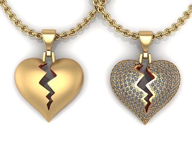 Broken Heart 3D print model