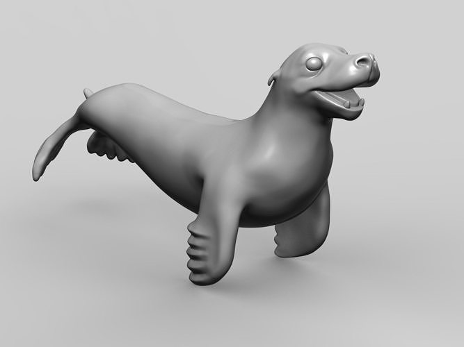 Seal high poly 3D print model